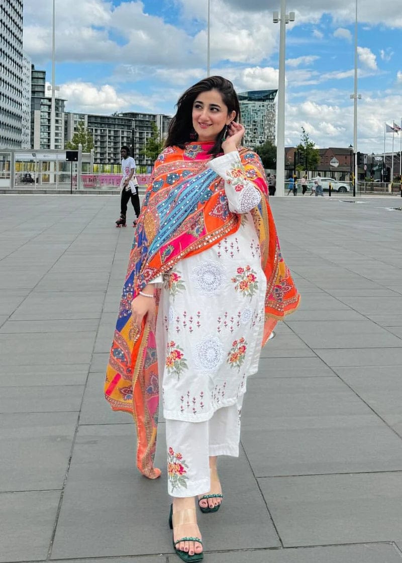 Nimra Mehra Premium Dhanak EMB 3Piece D-002