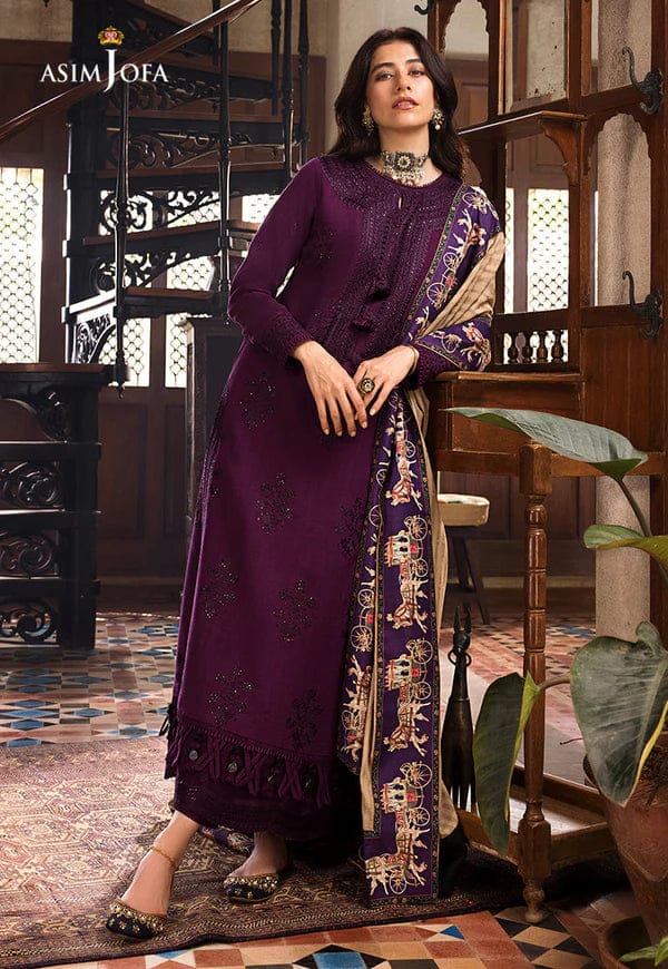 Asim Jofa Premium Dhanak EMB 3Piece D-011