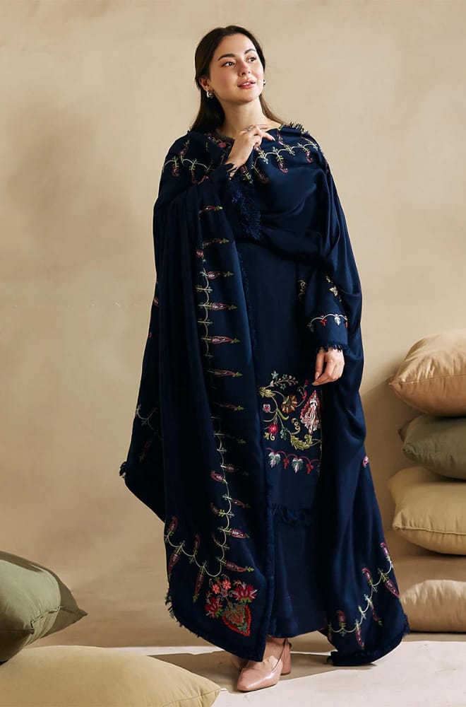 Zara Shah CoCo Premium Dhanak EMB 3Piece D-013